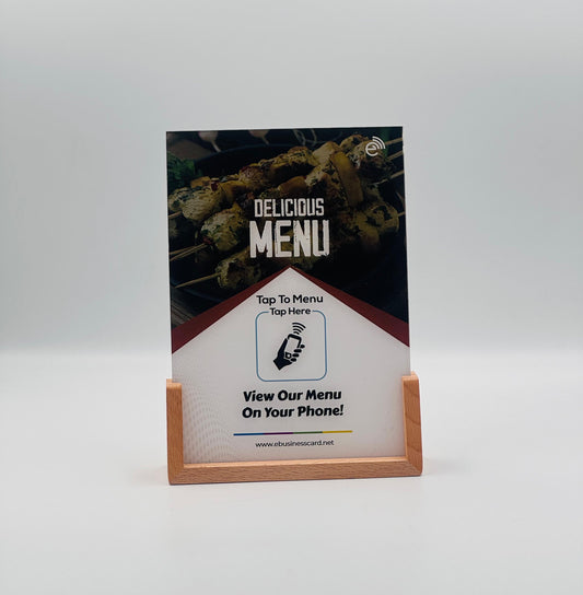 Menu and Review Stand - eBusinesscard